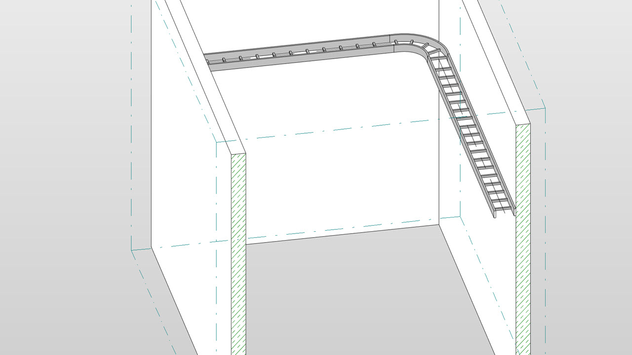 Kabeltrasse in Revit gezeichnet